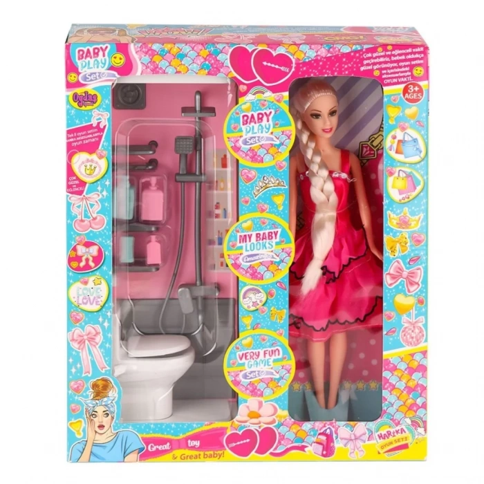 Üreticiniz Oyd-02387 Bebek Ve Banyo Oyun Seti - Oyuncak