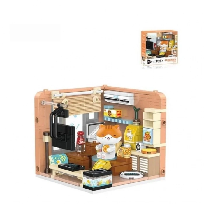 Üreticiniz P885005 Kedi Evi 263 Parça Block Oyuncak
