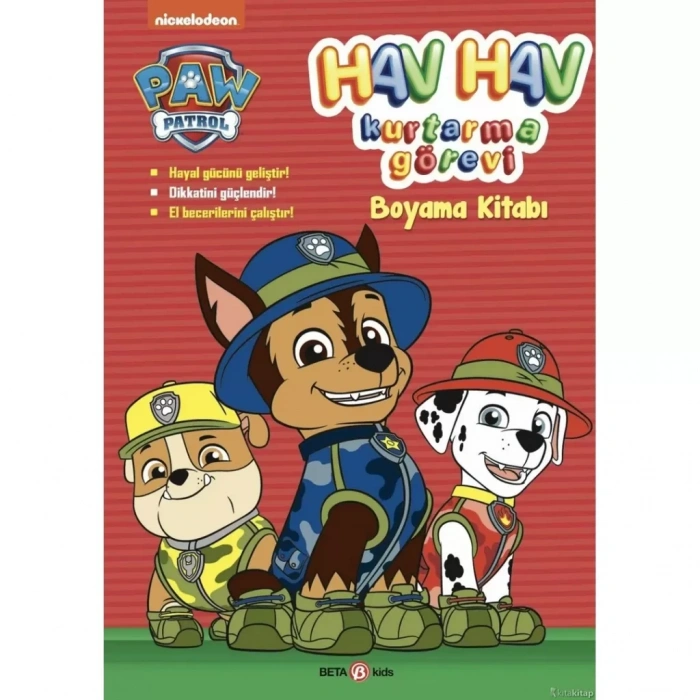 Üreticiniz Paw Patrol Hav Hav Kurtarma Görevi Boyama Kitabı