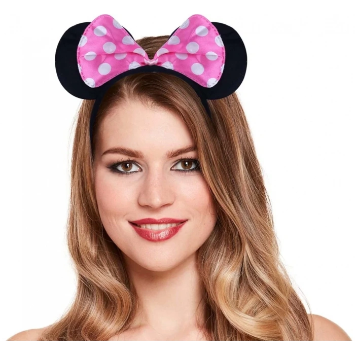 Üreticiniz Pembe Fiyonklu Minnie Mouse Tacı Kulak Nessiworld