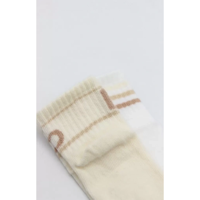 Üreticiniz Penye Kaymaz Soket Çorap 2li 10144 Bej Ekru