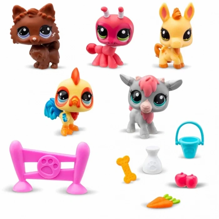 Üreticiniz Pet Shop Minişler 5li Figür Seti S1 Nessiworld