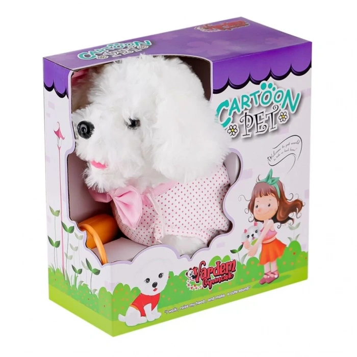 Üreticiniz Pft-b025 Yürüyen Tasmalı Peluş Köpek
