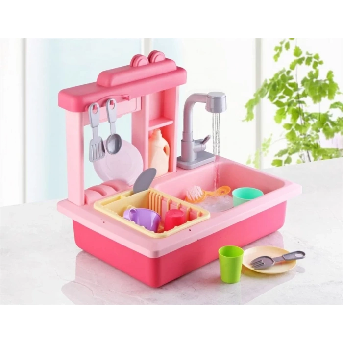 Üreticiniz Pilli İnteraktif Lavabo Seti Pembe