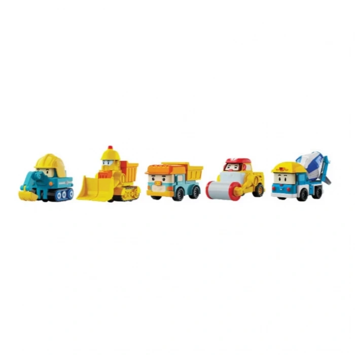 Üreticiniz Poli Mini İnşaat Araçları 5li Set