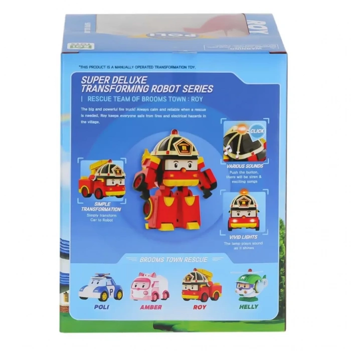 Üreticiniz Polı Mrt-686 Sesli Ve Işıklı Robocar Poli Büyük Transforming Robot Roy -necotoys