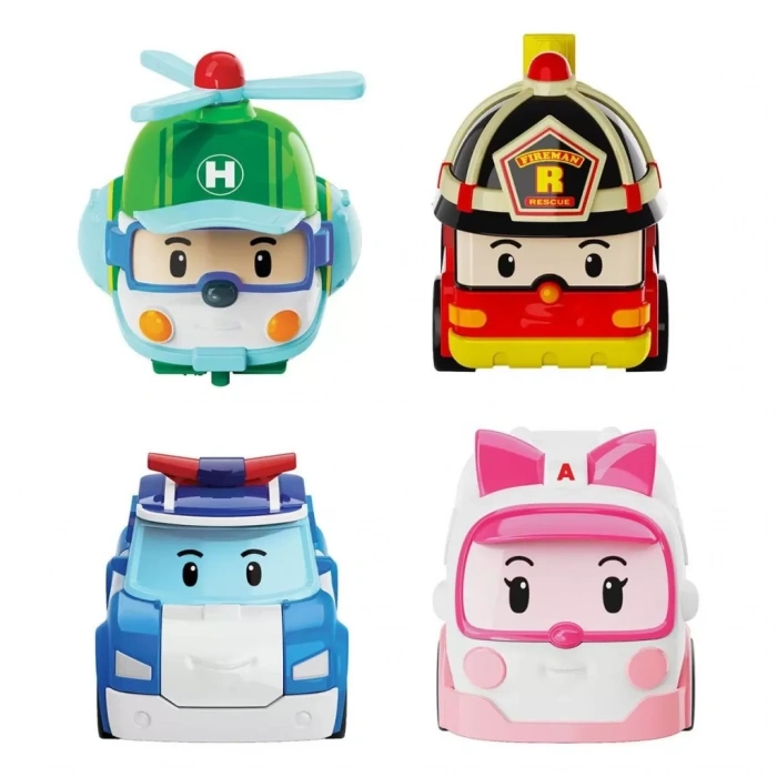 Üreticiniz Polı Mrt-760 Robocar Poli Nessiworld Kasabanın Kurtarma Araçları 4lü Set