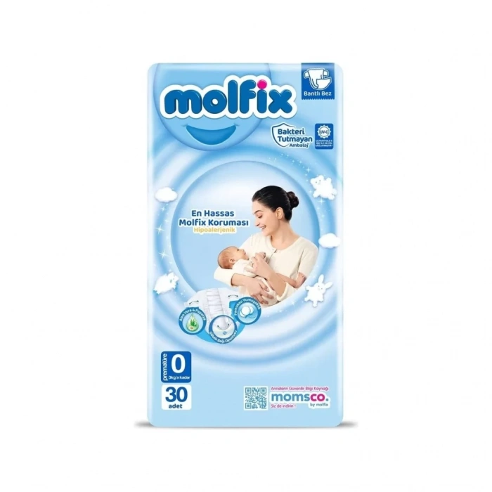 Üreticiniz Premature Bebek Bezi 0 Beden 0-3 Kg 30 Adet