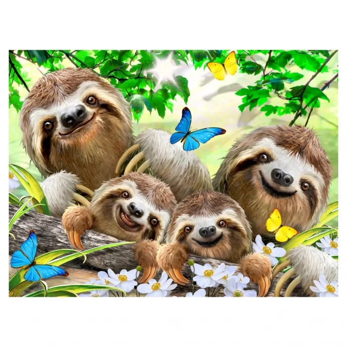 Üreticiniz Prime 3d Tembel Hayvan Pelüş Ve Selfie 48 Parça Puzzle 15804