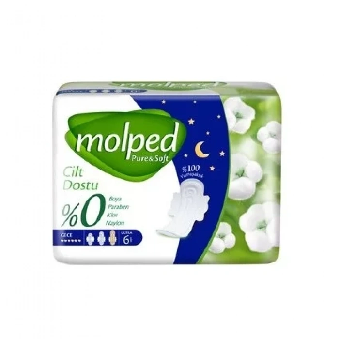 Üreticiniz Pure&soft Gece Ped 6 Adet