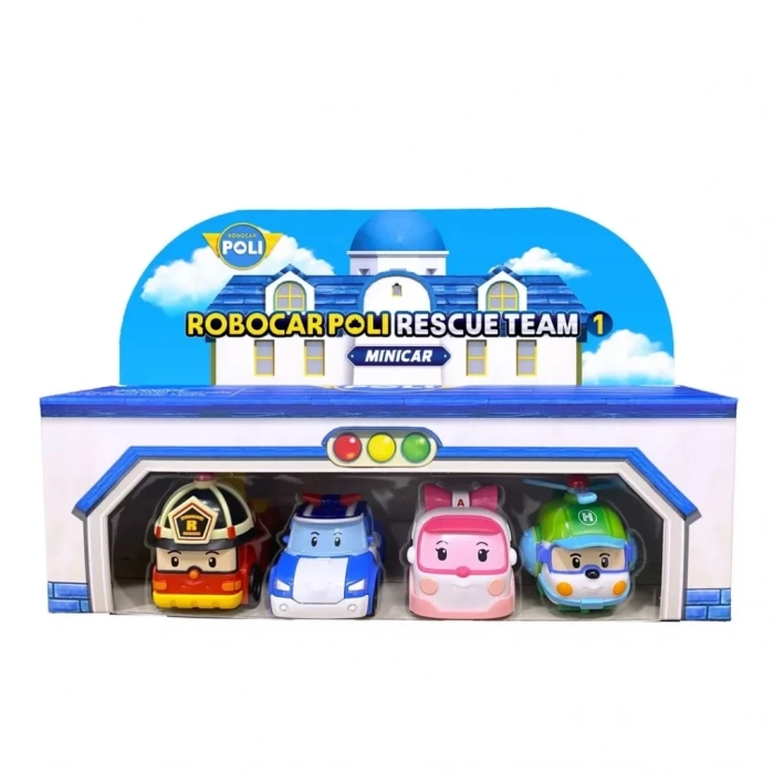 Üreticiniz Robocar Poli Mini Kasabanın Kurtarma Araçları 4lü