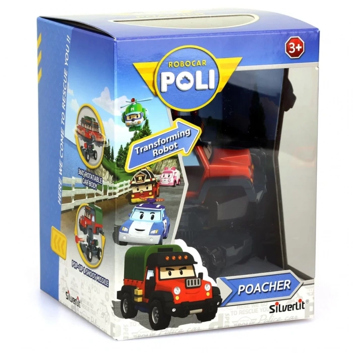 Üreticiniz Robocar Poli Poacher Hareketli Figür