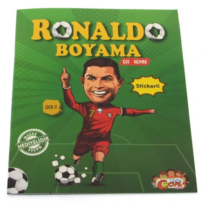 Üreticiniz Ronaldo Çıkartmalı Maskeli Boyama Kitabı