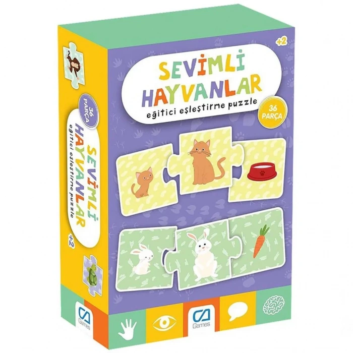 Üreticiniz Sevimli Hayvanlar Eğitici Eşleştirme Puzzle 36 Parça