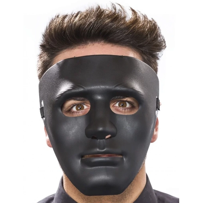 Üreticiniz Siyah Renk Hip Hop Anonim Jabbawockeez Dans Maskesi 18x19 Cm