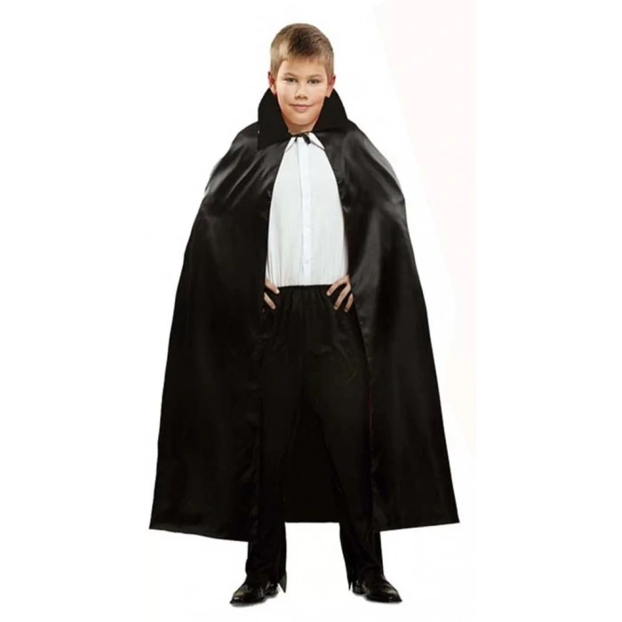 Üreticiniz Siyah Renk Yakalı Halloween Pelerini 90 Cm