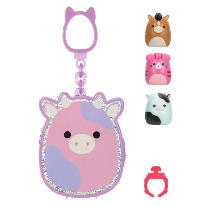 Üreticiniz Squish-a-longs 3 Figür + Yüzük Çantalı Sürpriz Paket Seri 1