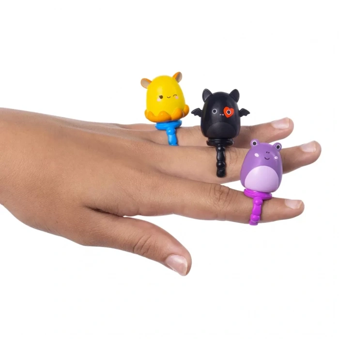 Üreticiniz Squish-a-longs 3 Figür + Yüzük Çantalı Sürpriz Paket Seri 1