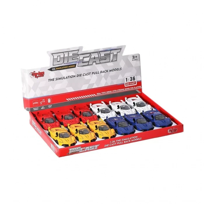 Üreticiniz Sr-1310-11-12-13 Çek Bırak Işıklı Ve Müzikli Spor Araba 1:36 -vardem
