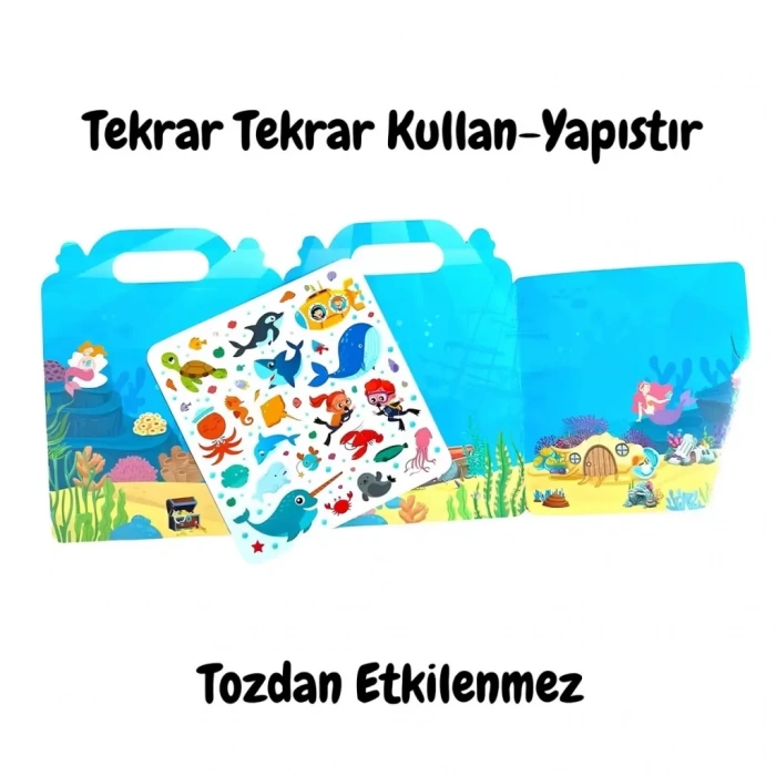 Üreticiniz Tekrar Kullanılabilen İlk Sticker Kitabım Ocean Animals