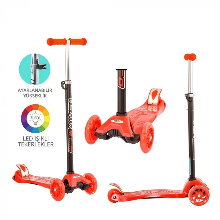 Üreticiniz Torutoys Kırmızı Twist Işıklı Scooter Kırmızı