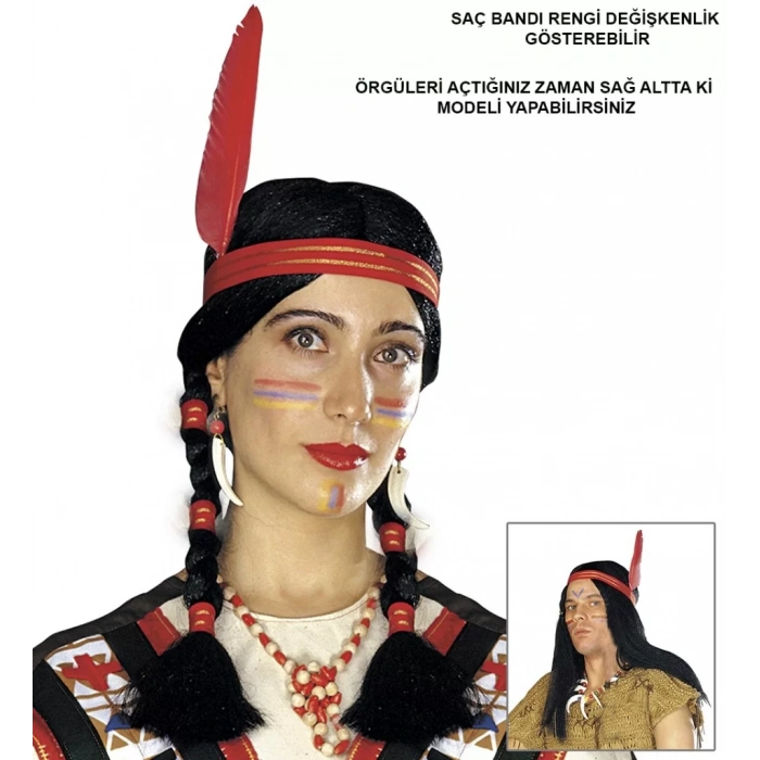 Üreticiniz Tüylü Örgülü Hint Peruğu Kızılderili Peruğu