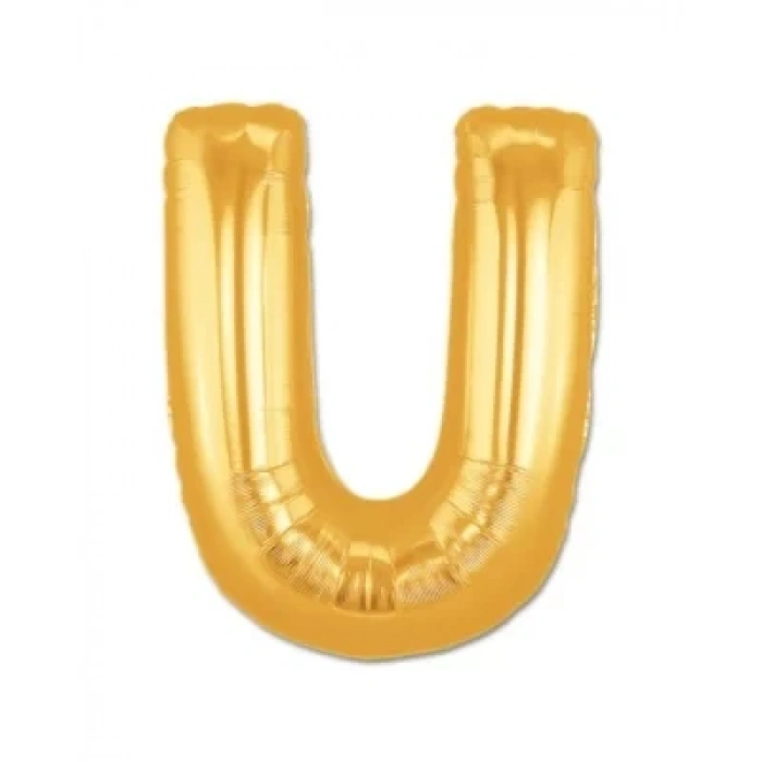 Üreticiniz U Harf Folyo Balon Altın Renk  40 İnç