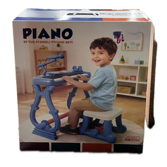 Üreticiniz Urt033-002 Ayaklı 37 Tuş Piano Org - Mavi