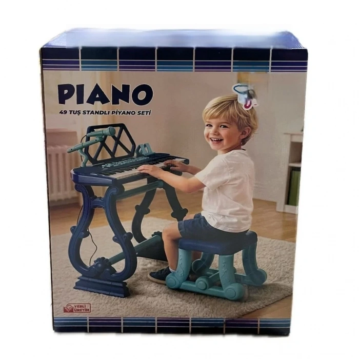 Üreticiniz Urt034-002 Ayaklı 49 Tuş Piano Org - Lacivert