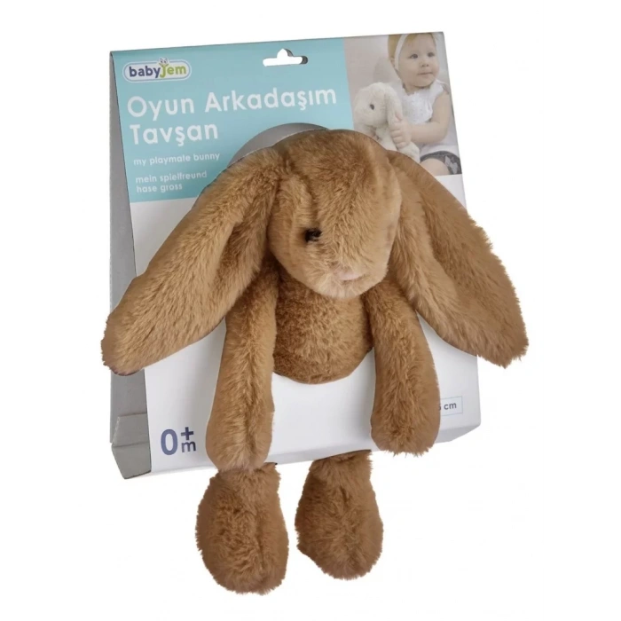 Üreticiniz  uyku Arkadaşım Oturabilen Tavşan 30 Cm 730 Açık Kahve