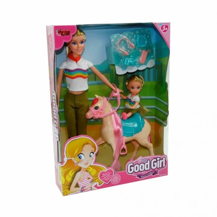 Üreticiniz Wg-115162 Kutulu 29cm Atlı Kızı Ve Anne Bebek - Vardem Oyuncak