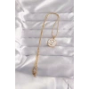 316L Çelik Gold Renk Beyaz Mineli Karışık Figürlü Tarot Kolye