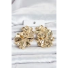 316L Çelik Gold Renk Lotus Model Kadın Küpe