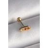 316L Çelik Gold Renk Turuncu Zirkon Taşlı Tragus Piercing
