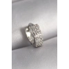 316L Çelik Gümüş Renk Zirkon Taşlı Tragus Piercing