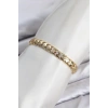 CM Kalın Yılan Model Zirkon Taşlı VIP Seri Gold Renk Pirinç Kadın Bileklik