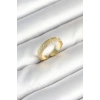 Gold Renk Şerit Zirkon Taşlı Kadın Yüzük