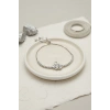 Gümüş Renk Zirkon Taşlı Pirinç Kuğu Model Asansörlü Bileklik