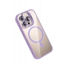 Joko Apple iPhone 14 Pro Max Remim Lensli Magsafe Standlı Kapak - Lila