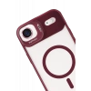 Joko Apple iPhone 17 Air Remim Lensli Magsafe Standlı Kapak - Bordo