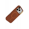 Joko Apple iPhone 17 Pro Luno Deri Magsafe Kapak - Kahverengi
