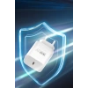 Konfulon C87C 30W Type-C Çıkışlı Ekstra DL50 1M Type-C to Lightning Kablolu PD Şarj Cihazı - Beyaz