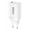 Konfulon C99Q 65W PD Destekli Type-C ve USB Çift Çıkışlı Hızlı Şarj Adaptörü - Beyaz