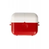 Newface Apple Airpods 3 (3.nesil) Basmalı Kılıf - Kırmızı-Beyaz
