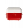 Newface Apple Airpods 3 (3.nesil) Basmalı Kılıf - Kırmızı-beyaz