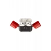 Newface Apple Airpods 3 (3.nesil) Basmalı Kılıf - Siyah-kırmızı
