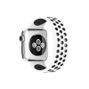 Newface Apple Watch 38mm Ayarlı Delikli Silikon Kordon - Beyaz-siyah
