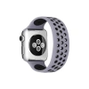 Newface Apple Watch 38mm Ayarlı Delikli Silikon Kordon - Gri-siyah