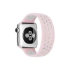 Newface Apple Watch 38mm Ayarlı Delikli Silikon Kordon - Pembe-beyaz