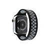 Newface Apple Watch 38mm Ayarlı Delikli Silikon Kordon - Siyah-gri